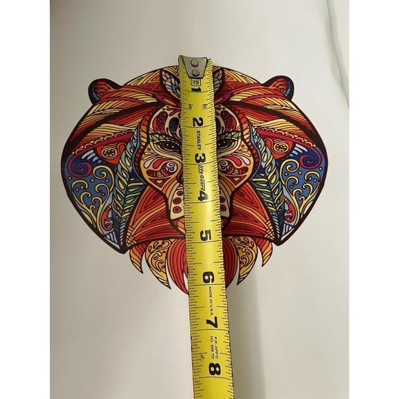 Wooden Jigsaw Colorful Lion A3 Puzzle Laser Cut Vivid Colors Small Size 6x7 in - Picture 8 of 8